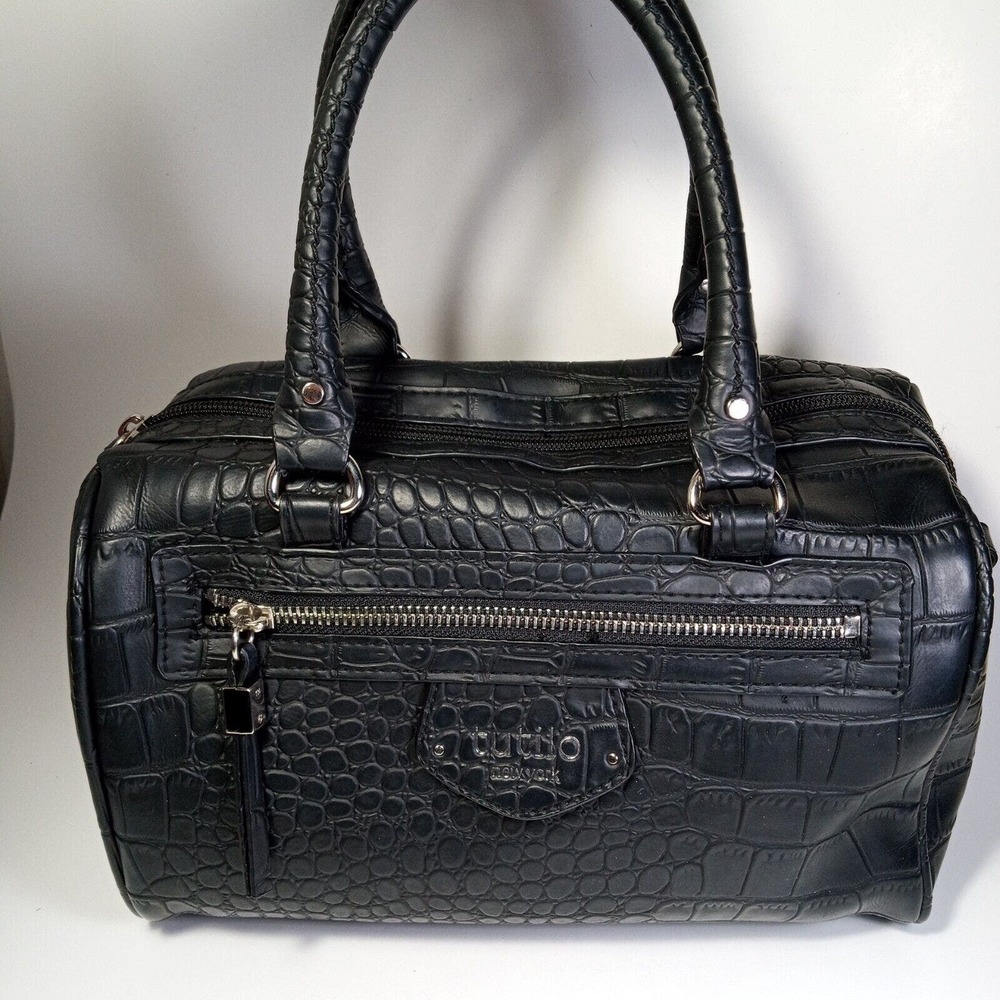 Tutilo New York Alligator Texture Handbag Purse Convertible Crossbody Shoulder